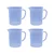 Bello 4pcs x 250ml Polypropylene Measuring Jug with Handle for Lab Kitchen