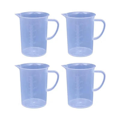 Bello 4pcs x 500ml Polypropylene Measuring Jug with Handle for Laboratory