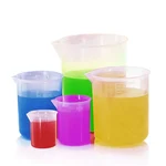 Bello 5 Sizes High Quality Graduated Plastic Beakers, 50ml, 100ml, 250ml, 500ml, 1000ml Capacity
