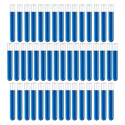 Bello 50pcs Borosilicate Glass Test Tube 15mmx125mm, Round Bottom for Laboratory and Education