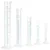 Bello 5pcs Plastic Measuring Cylinder 10ml, 25ml, 50ml, 100ml & 250ml Set for School Laboratory
