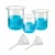 Bello 5pcs Polypropylene Beaker with Graduation Marks 250ml, 500ml, 1000ml and Plastic Funnel 50mm, 100mm for Laboratory
