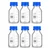 Bello 6pcs Borosilicate Glass Reagent Bottle 250ml with Leak Proof Blue Screw Cap