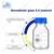 Bello 6pcs Borosilicate Glass Reagent Bottle 250ml with Leak Proof Blue Screw Cap