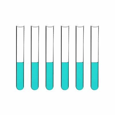 Bello 6pcs Borosilicate Glass Test Tube 12mmX75mm, Round Bottom
