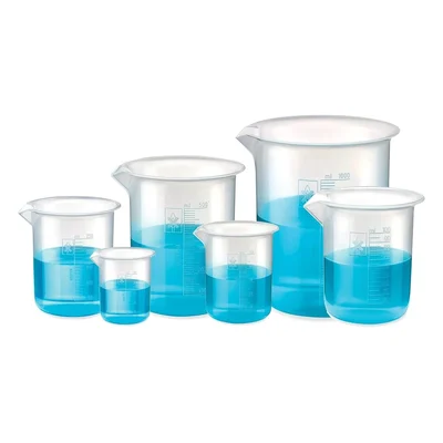 Bello 6pcs Polypropylene Beaker with Graduation Marks 25ml, 50ml, 100ml, 250ml, 500ml, 1000ml