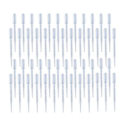 Bello 70pcs Polypropylene Dropper/ Transparent Pipettes for Laboratory