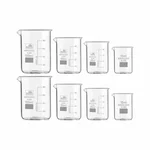 Bello 8pcs Borosilicate 3.3 Glass Beakers -10ml x 2pcs, 25ml x 2pcs, 50ml x 2pcs & 100ml x 2pcs with Graduation Marks