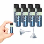 Bello 8pcs x 20ml Clear Glass Vials Culture Tube with PE Stopper, PP Funnel 35mm