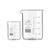 Bello Borosilicate 3.3, Set of 2 Glass Beaker 50 ml, 250 ml with Graduation Marks for Chemistry Laboratory