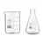 Bello Borosilicate 3.3 Glass, 1000 ml Beaker and 500 ml Conical Flask with Graduation Marks, Set of 2