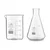 Bello Borosilicate 3.3 Glass, 500 ml Beaker and 50 ml Conical Flask with Graduation Marks, Set of 2