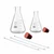 Bello Borosilicate 3.3 Glass 100ml, 250ml Conical Flask & 3pcs Stirring Rod 200mmX6mm with Rubber Cork