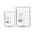 Bello Borosilicate 3.3 Glass Beaker 25 ml, 250 ml with Graduation Marks, Set of 2 Beakers for School, Collage Laboratory