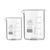 Bello Borosilicate 3.3 Glass Beaker 25 ml, 50 ml with Graduation Marks, Set of 2 Beakers for School, Collage Laboratory