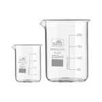 Bello Borosilicate 3.3 Glass Beaker 50 ml,100 ml with Graduation Marks for School, Collage Chemistry Laboratory