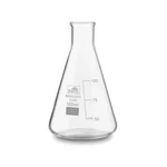 Bello Borosilicate 3.3 Glass Conical Flask 100 ml with Graduation Marks for School, Collage Laboratory