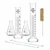 Bello Borosilicate 3.3 Glass Conical Flask 2pcs x 100ml & Cylinder 25ml, 50ml, 2pcs Stirring Rod 200 X 6mm, Cleaning Brush