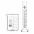 Bello Borosilicate 3.3 Glass Scientific Beaker 500ml & 250ml Cylinder with Round Base