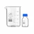 Bello Borosilicate Glass 250ml Measuring Beaker & 25ml Reagent Bottle with Leak Proof Blue Screw Cap