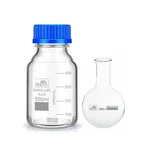 Bello Borosilicate Glass 500ml Measuring Reagent Bottle & 100ml Round Bottom Boiling Flask