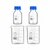 Bello Borosilicate Glass Measuring Beaker 2pcs x 50ml & 2pcs x 25ml Reagent Bottle with Leak Proof Blue Screw Cap