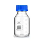 Bello Borosilicate Glass Reagent Bottle 250ml with Leak Proof Blue Screw Cap, Wide Mouth