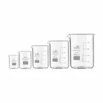 Bello Combo of 5 Borosilicate 3.3 Glass Beaker - 5ml, 10ml, 25ml, 50ml, 100ml with Graduation Marks