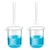 Bello Measuring Cylinders 2pcs x 100ml & Beakers  2pcs x 25ml with Blue Printed Graduation Marks, Polypropylene Material