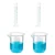 Bello Measuring Cylinders 2pcs x 50ml & Beakers  2pcs x 100ml with Blue Printed Graduation Marks, Polypropylene Material