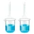 Bello Measuring Cylinders 2pcs x 50ml & Beakers 2pcs x 250ml with Blue Printed Graduation Marks, Polypropylene Material