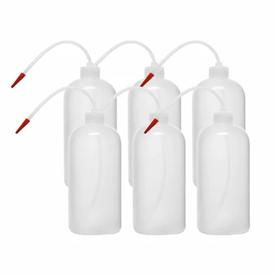 Bello Polypropylene 100ml Wash Bottle, 6 Screw Cap with Flexible Tube for Dispensing Liquid