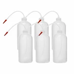 Bello Polypropylene 100ml Wash Bottle, 6 Screw Cap with Flexible Tube for Dispensing Liquid