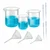 Bello Polypropylene Graduation Mark Beakers 100ml, 250ml, 500ml and Funnel 35mm, 50mm, 75mm with 4pcs Dropper