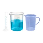 Bello Polypropylene Measuring 25ml Cylinder, 1000ml Beaker & 500ml Jug Set for Laboratory