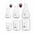 Bello Premium Quality Borosilicate 3.3 Glass Graduated Beakers & Conical Flask - 50ml, 100ml & 250ml with 2pcs Corks