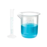 Bello Scientific 1 Measuring Cylinder 10ml & 1 Measuring Beaker 100ml Combo for School, College, Chemistry Laboratory