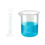 Bello Scientific 1 Measuring Cylinder 25 ml & 1 Measuring Beaker 500 ml Combo for School, College, Chemistry Laboratory