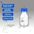 Bello Scientific Borosilicate 3.3 Glass Reagent Bottle 2pcs of (50ml, 100ml & 250ml) with leak proof Blue Screw Cap