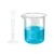Bello Scientific Plastic 1 Measuring Cylinder 10ml & 1 Measuring Beaker 25ml Combo Blue Printed Graduation for Lab