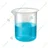 Bello Scientific Plastic 1 Measuring Cylinder 10ml & 1 Measuring Beaker 50ml Combo Blue Printed Graduation for Lab