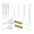 Bello Set of 12- Plastic Graduated Cylinders 10ml, 25ml, 50ml,100ml & 4pcs Pipettes, 2pcs Funnel, 2pcs Cleaning Brush
