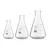 Bello Set of 3, Borosilicate 3.3 Glass Conical Flask 100ml, 250ml, 500ml with Graduation Marks for Laboratory