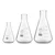 Bello Set of 3, Borosilicate 3.3 Glass Conical Flask 25ml, 100ml, 250ml with Graduation Marks for Laboratory