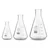 Bello Set of 3, Borosilicate 3.3 Glass Conical Flask 25ml, 100ml, 500ml with Graduation Marks for Laboratory