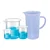Bello Set of 3 Polypropylene Beakers 25ml, 50ml, 250ml with Graduation Marks and 1000ml Measuring Jug Set