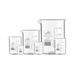 Bello Set of 6 Borosilicate 3.3 Glass Beaker with Graduation Marks 10ml, 25ml, 50ml, 100ml, 250ml, 1000ml