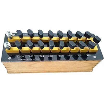 BEXCO 1-10000Ohms Wooden Resistance Box Plug