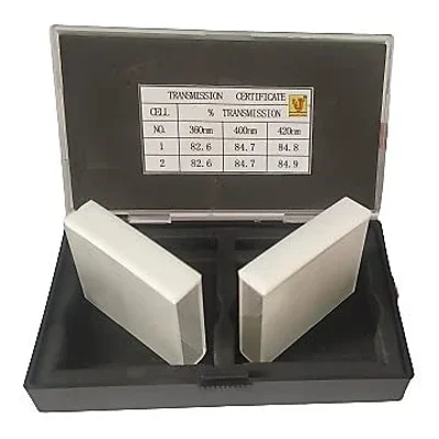Lab Junction 2pcs Glass Cuvettes (50 mm Path Length, Volume 17.5ml) for Visible & UV/VIS Spectrophotometer