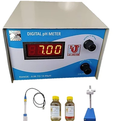 Lab Junction Digital pH Meter, Mini 2 Point Calibration LJ-141, for Measuring pH in Water/Food/Chemical Testing
